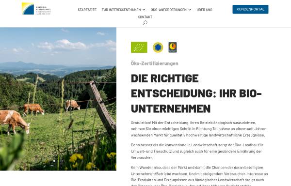Vorschau von www.kontrollverein.de, Kontrollverein ökologischer Landbau e.V.