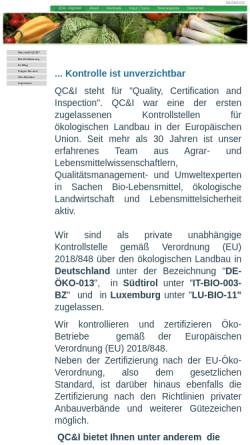 Vorschau der mobilen Webseite www.qci.de, QC&I GmbH