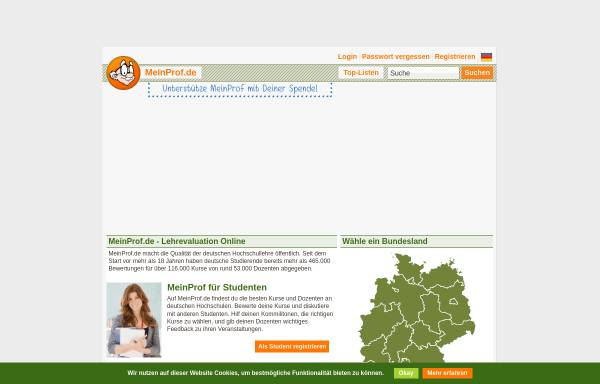 Vorschau von www.meinprof.de, MeinProf.de - Wie gut ist mein Professor?