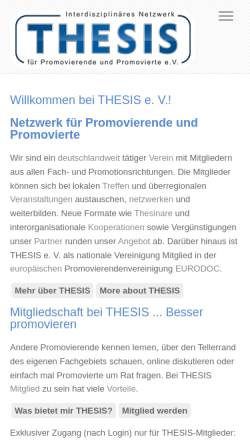 Vorschau der mobilen Webseite www.thesis.de, Thesis