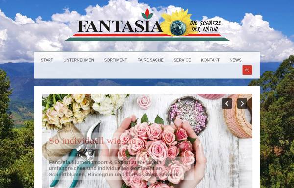 Vorschau von www.fantasia-blumen.de, Fantasia Blumen Import- und Export GmbH