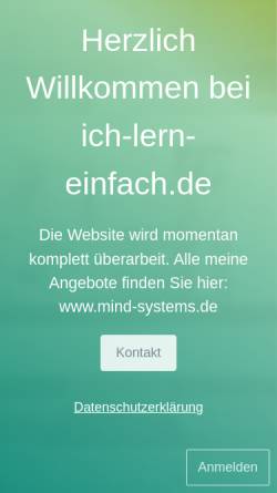 Vorschau der mobilen Webseite www.ich-lern-einfach.de, Iris Komarek