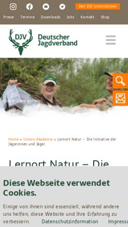 Vorschau der mobilen Webseite www.jagdverband.de, Lernort Natur