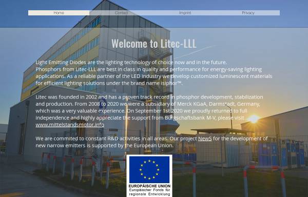 Vorschau von www.litec-lll.de, Litec LLL Leuchtstoffe-Lampen-Lichttechnik