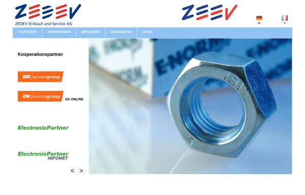 Vorschau von zeev.ch, Zeev - Zentralschweizerischer Eisenhändler Einkaufs-Verband