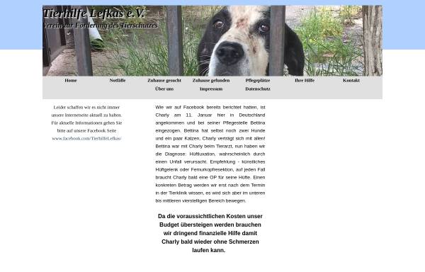 Vorschau von www.tierhilfe-lefkas.de, Tierhilfe Levkas e.V.