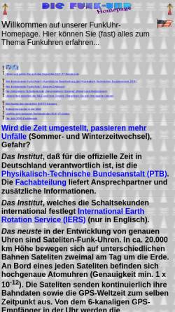 Vorschau der mobilen Webseite www.heret.de, Die Funkuhr
