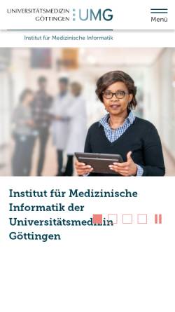 Vorschau der mobilen Webseite www.mi.med.uni-goettingen.de, Universitätsklinikum Göttingen