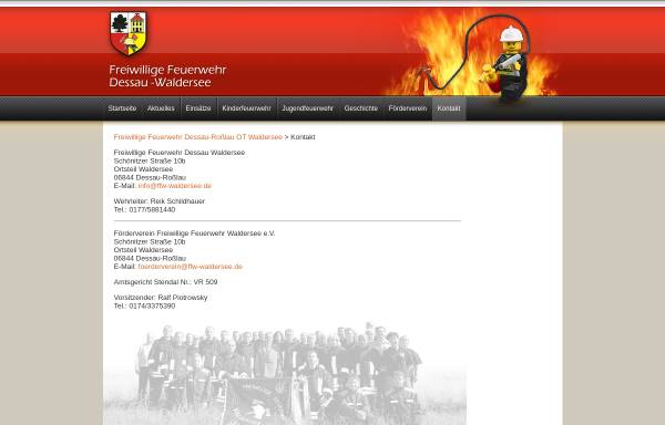Vorschau von www.ffw-waldersee.de, Freiwillige Feuerwehr Waldersee