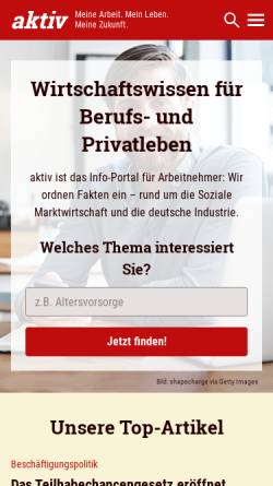 Vorschau der mobilen Webseite www.aktiv-online.de, Aktiv