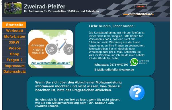 Vorschau von www.rollerpfeifer.de, Roller Pfeifer, Inh. Ludwig Pfeifer