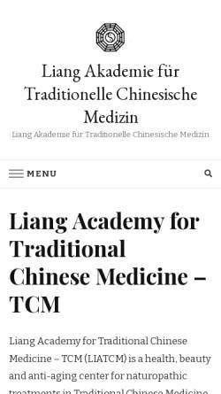 Vorschau der mobilen Webseite www.liatcm.de, Liangs Internationale Akademie fürTtraditionelle Chinesische Medzin