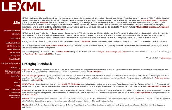 Vorschau von www.lexml.de, Lexml