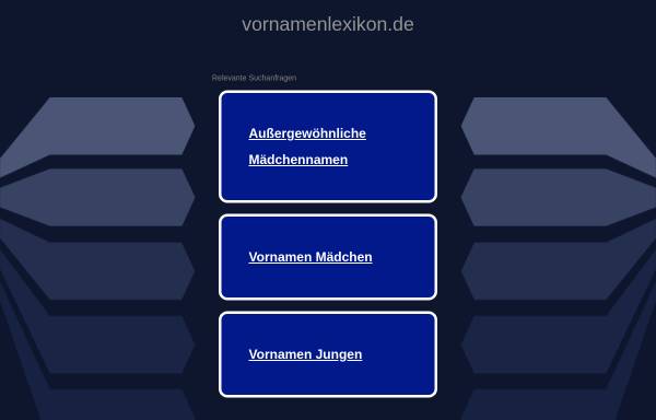 Vorschau von www.vornamenlexikon.de, Vornamenlexikon