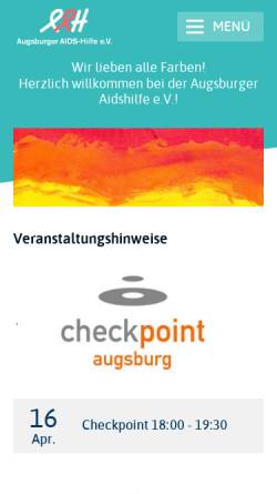 Vorschau der mobilen Webseite augsburg.aidshilfe.de, Aids-Hilfe Augsburg