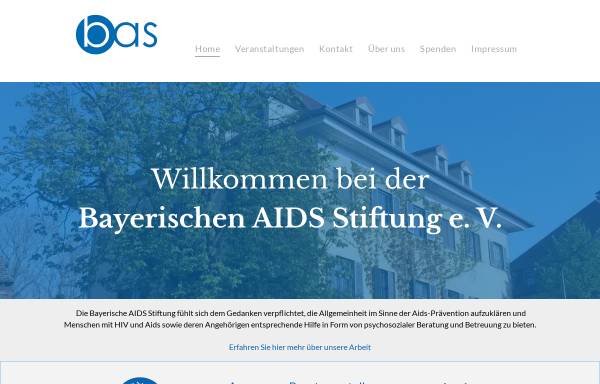 Vorschau von www.aids-stiftung-bayern.de, Bayerische AIDS Stiftung Verein zur Gesundheitsförderung e.V.