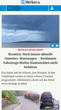 Vorschau der mobilen Webseite www.merkur.de, Spüren, was da brodelt