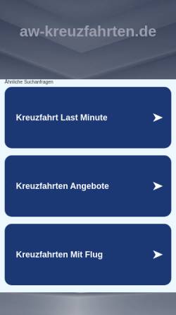 Vorschau der mobilen Webseite www.aw-kreuzfahrten.de, AW-Kreuzfahrten GmbH