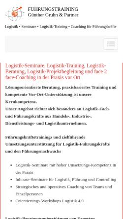 Vorschau der mobilen Webseite www.logistik-beratung.de, Logistik-Service Günther Gruhn