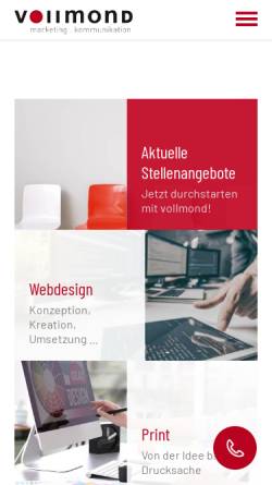 Vorschau der mobilen Webseite www.agentur-vollmond.de, Werbeagentur Vollmond, Inh. Torsten Jost