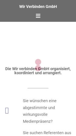 Vorschau der mobilen Webseite www.wir-verbinden.de, Wir Verbinden Medienconsulting GmbH