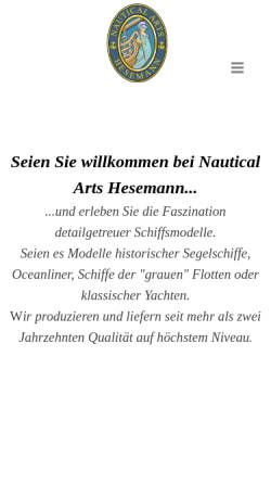 Vorschau der mobilen Webseite www.nauticalarts.de, Nautical Arts Hesemann