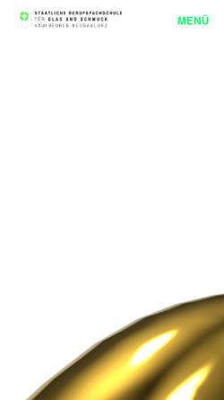 Vorschau der mobilen Webseite www.berufsfachschule-neugablonz.de, Staatliche Berufsfachschule für Glas und Schmuck Kaufbeuren-Neugablonz