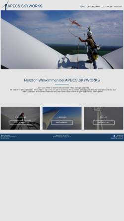 Vorschau der mobilen Webseite www.apecs-skyworks.de, Apecs Skyworks, Inh. Björn Sieber