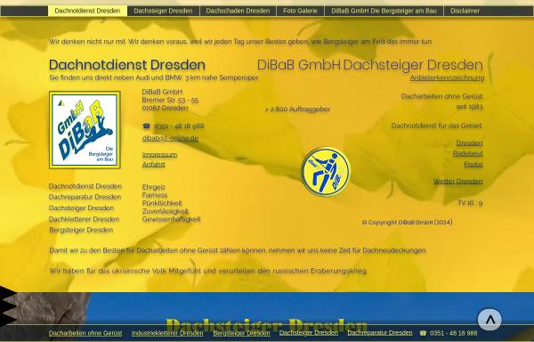 Vorschau von www.dachnotdienst.de, DiBaB GmbH