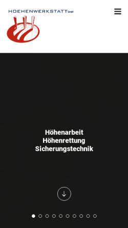 Vorschau der mobilen Webseite www.hoehenwerkstatt.com, Höhenwerkstatt GmbH