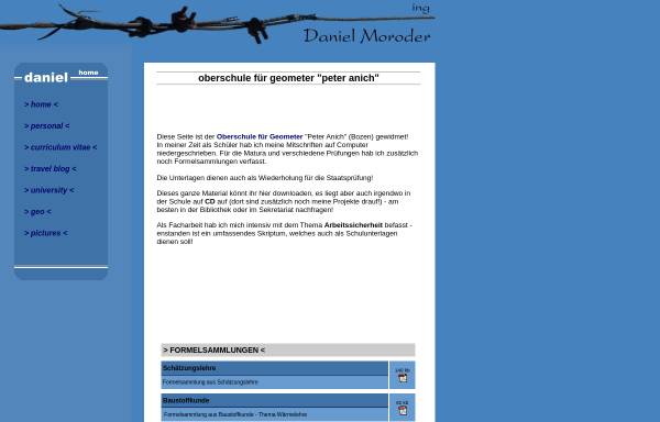 Vorschau von www.moroder.it, Oberschule für Geometer