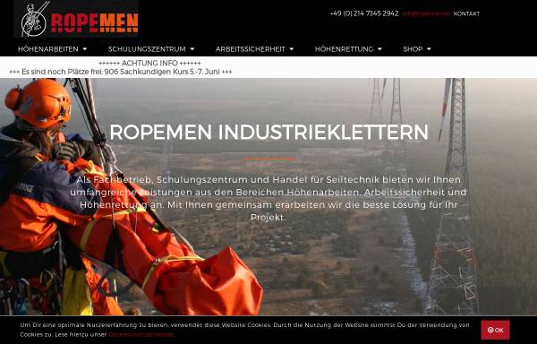 Vorschau von www.ropemen.de, Ropemen GmbH & Co. KG