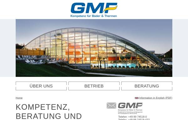 Vorschau von www.gmfneuried.de, Gesellschaft für Entwicklung und Management von Freizeitsystemen mbh & Co. KG