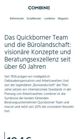 Vorschau der mobilen Webseite www.quickborner-team.de, Quickborner Team Gesellschaft für Planung und Organisation mbH