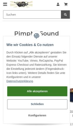 Vorschau der mobilen Webseite pimpmysound.com, PimpMySound, Achim Kinnen