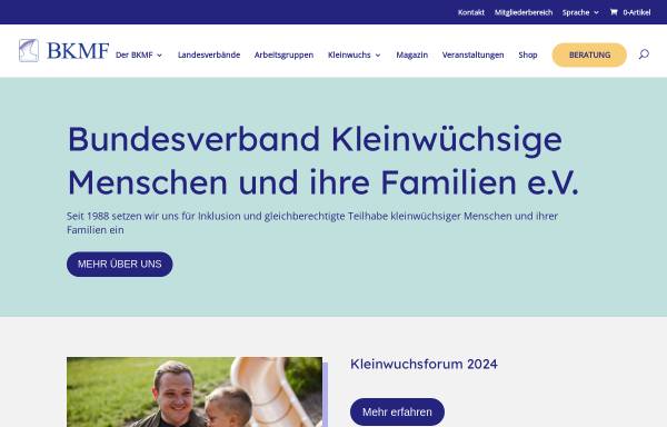 Vorschau von www.bkmf.de, Bundesverband Kleinwüchsige Menschen und ihre Familien e.V. (BKMF)