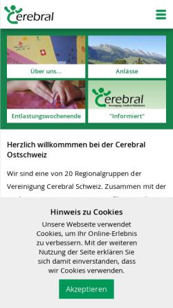 Vorschau der mobilen Webseite www.cerebral-ostschweiz.ch, Vereinigung Cerebral Ostschweiz