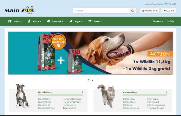 Vorschau von www.mainzoo.de, Main Zoo Shop GmbH & Co. KG