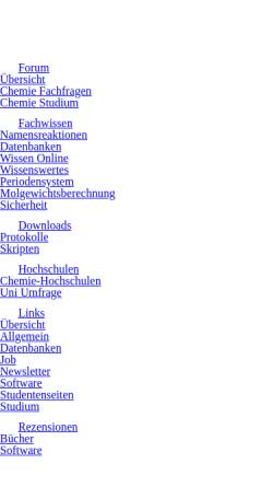 Vorschau der mobilen Webseite www.chemiestudent.de, Studium der Chemie