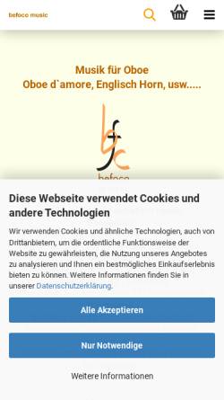 Vorschau der mobilen Webseite www.befocoshop.de, Befoco Verlag