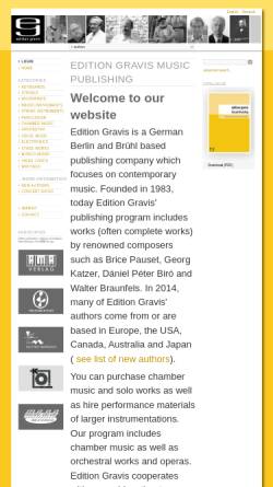 Vorschau der mobilen Webseite www.editiongravis.de, Edition Gravis