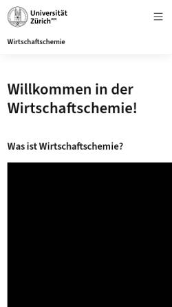 Vorschau der mobilen Webseite www.wichem.uzh.ch, Wirtschaftschemie