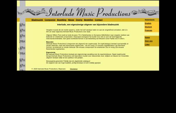 Vorschau von www.interlude.nl, Interlude Music Productions