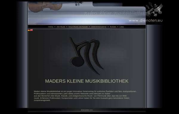 Vorschau von www.dienoten.eu, Maders kleine Musikbibliothek