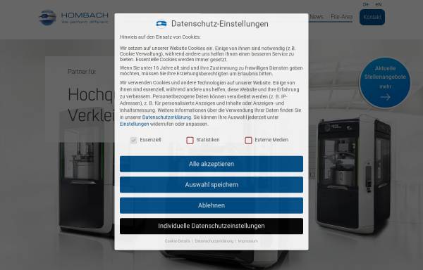 Vorschau von www.hombach-kunststofftechnik.de, Ernst Hombach GmbH & Co. KG
