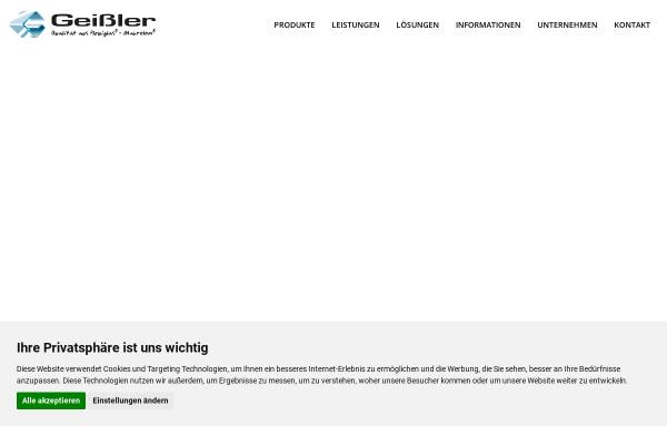 Vorschau von www.geissler-plexiglas.de, Herbert Geißler GmbH & Co. KG