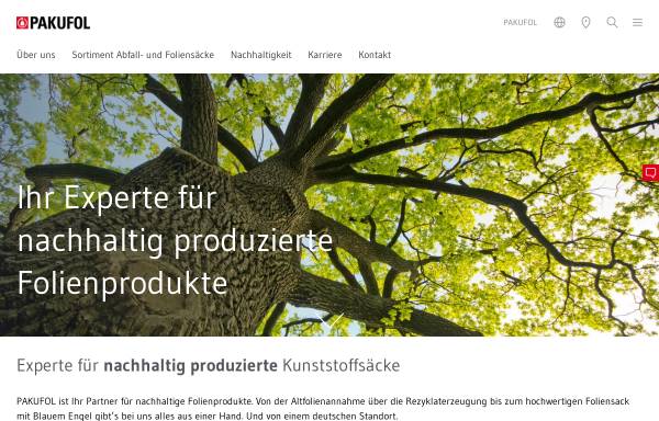 Vorschau von www.pakufol.de, Pakufol Folienprodukte GmbH