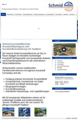 Vorschau der mobilen Webseite www.kunststoff-teile.com, Schmid GmbH