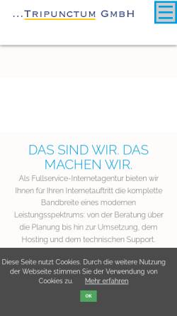 Vorschau der mobilen Webseite www.tripunctum.de, Tripunctum GmbH