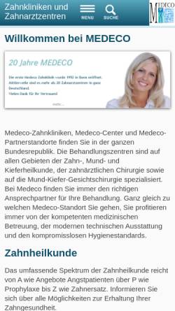 Vorschau der mobilen Webseite www.medeco.de, MEDECO